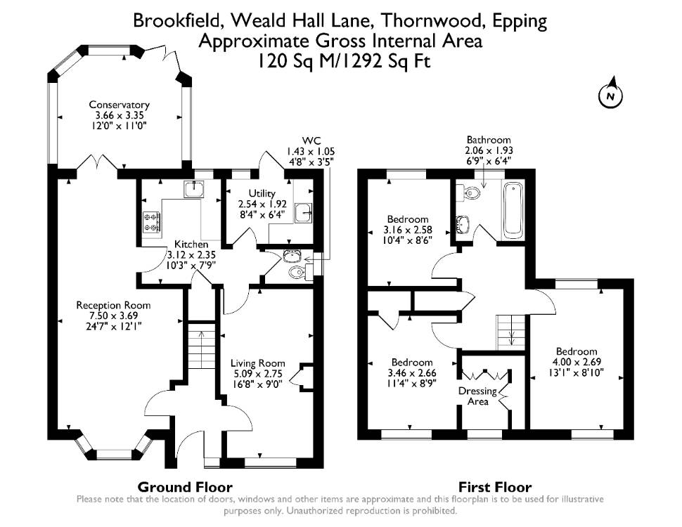 Floorplan for Brookfield, Weald Hall Lane