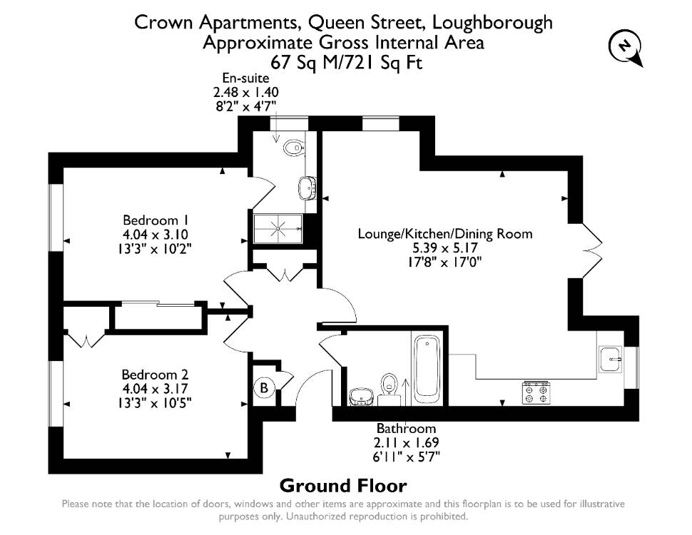 Floorplan for Crown Apartments