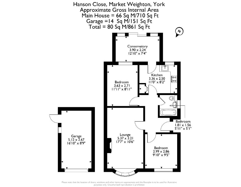 Floorplan for Hanson Close