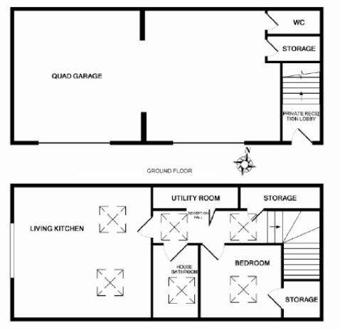 Floorplan for Harland Close Flat A-H