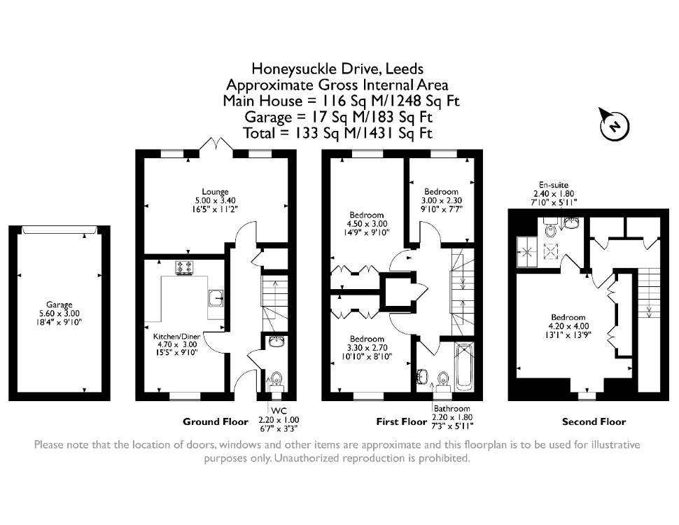 Floorplan for Honeysuckle Drive