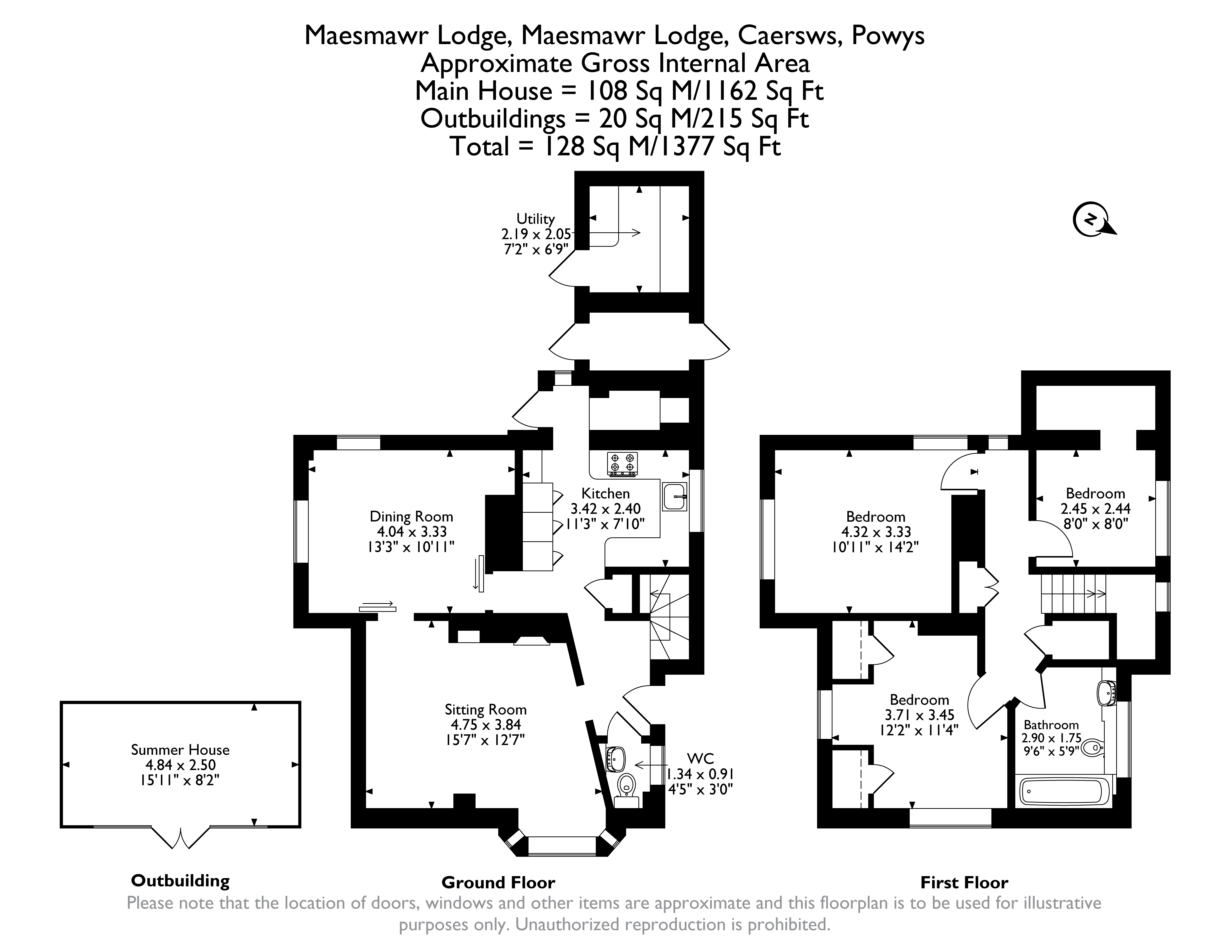 Floorplan for Maesmawr Lodge