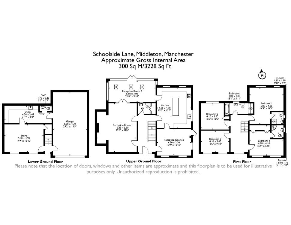Floorplan for Schoolside Lane, Middleton